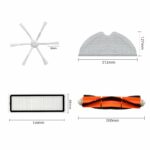 MYAYD Accessories for Xiaomi Mi Robot Vacuum Mop 2C/STYTJ03ZHM/1C/STYTJ01ZHM//F9 Vacuum Cleaner, 7-Piece Replacement Parts Set Includes 1 Main Brush, 2 Filters, 2 Six-Arm Side Brushes, 2 Wipes
