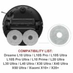 Replacement Mop Pads Set for Dreame L10 Ultra / L10S Pro / L10S Ultra / L10S Pro Ultra / L10S Pro Ultra / L10 Prime / L20 Ultra / L20 Ultra / X40 Ultra Robot Vacuum Cleaner (8 Cloths)