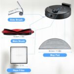 Accessory set for Roborock Q10 S5 / Q10 S5+ robot vacuum cleaner, spare parts contain 1 main brush, 4 hepa filters, 4 wipes, 4 dust bags, 4 side brushes, 1 screwdriver