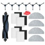 DingGreat Accessories for Eufy Robot Vacuum Cleaner, Replacement Parts for Eufy G50 Hybrid/L60 Hybrid/L60 Hybrid SES Robot Vacuum Cleaner, 1 Main Brush+6 Side Brush+4 Filters+4 Mops