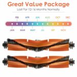 X20+ Replacement Roller Brushes Compatible with Xiaomi X20+/X20 Plus/ 1S/S20 plus/ S20+/X10+/X20 Pro Robot Vacuum Brush Accessory Kit Multi Surface Brush 2 Pack