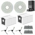 HASTHIP® 9PCS Replenishment Kit, Replacement Accessories for Dreame X40 Ultra/ L40 Ultra, Replacement Parts including 3 Side Brushes, 2 Filters, 2 Dust Bags, 2 Microfiber Mop Cloth – Cleaning Tools