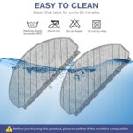 HASTHIP® 6Pcs Replenishment Kit, Replacement Parts for Ecovacs N20 Pro/N20 Robot, Vacuum Cleaner Replacement Accessories: 2 Side Brushes, 2 Microfiber Cloth Mop, 2 Filter Ecovacs Deebot Spare Parts