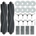 SpeHiate Replacement Parts Accessories for Dreame L10s Pro Ultra Heat Robot Vacuum Cleaner, Kit for Dreame X30 Ultra, 2 Main Brushes, 8 Wipes, 4 HEPA Filters, 8 Side Brushes