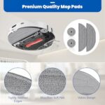 19 Pack Accessories Set for Roborock S8 Max/MaxV Ultra Robot Vacuum Cleaner 1 Pair Roller Brush 1 Self-Cleaning Brush 4 Side Brushes 2 Filters 4 Long and Round Mop Pads 4 Dust Bags 1 Cleaning Brush