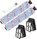 2 Pack 1868 CrossWave Multi-Surface Brush Rolls 2 Pack 1866 HEPA Vacuum Filters Replacement for Bissell CrossWave 1785 2306 Series Vacuum Cleaner, Compare to Part # 1608683, 160-8683, 1608684