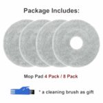 Replacement Mop Pads Set for Dreame L10 Ultra / L10S Pro / L10S Ultra / L10S Pro Ultra / L10S Pro Ultra / L10 Prime / L20 Ultra / L20 Ultra / X40 Ultra Robot Vacuum Cleaner (8 Cloths)