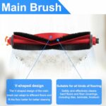 Accessory set for Roborock Q10 S5 / Q10 S5+ robot vacuum cleaner, spare parts contain 1 main brush, 4 hepa filters, 4 wipes, 4 dust bags, 4 side brushes, 1 screwdriver
