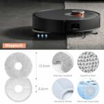 Saprdii Accessory Set for Xiaomi X20 Max / X20 Pro Robot Vacuum Cleaner, 1 Roll Brush, 6 Dust Bags, 4 Wipes, 2 Filters, 4 Side Brushes, Replacement Part Robot Vacuum Cleaner Accessories