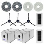 HASTHIP® 11Pcs Replacement Accessories for Ecovacs Deebot N30 Pro Omni Vacuum Cleaner Spare Accessories Includes 3 Side Brushes, 4 Microfiber Cloth Mop, 2 Dust Bag, 2 Filter