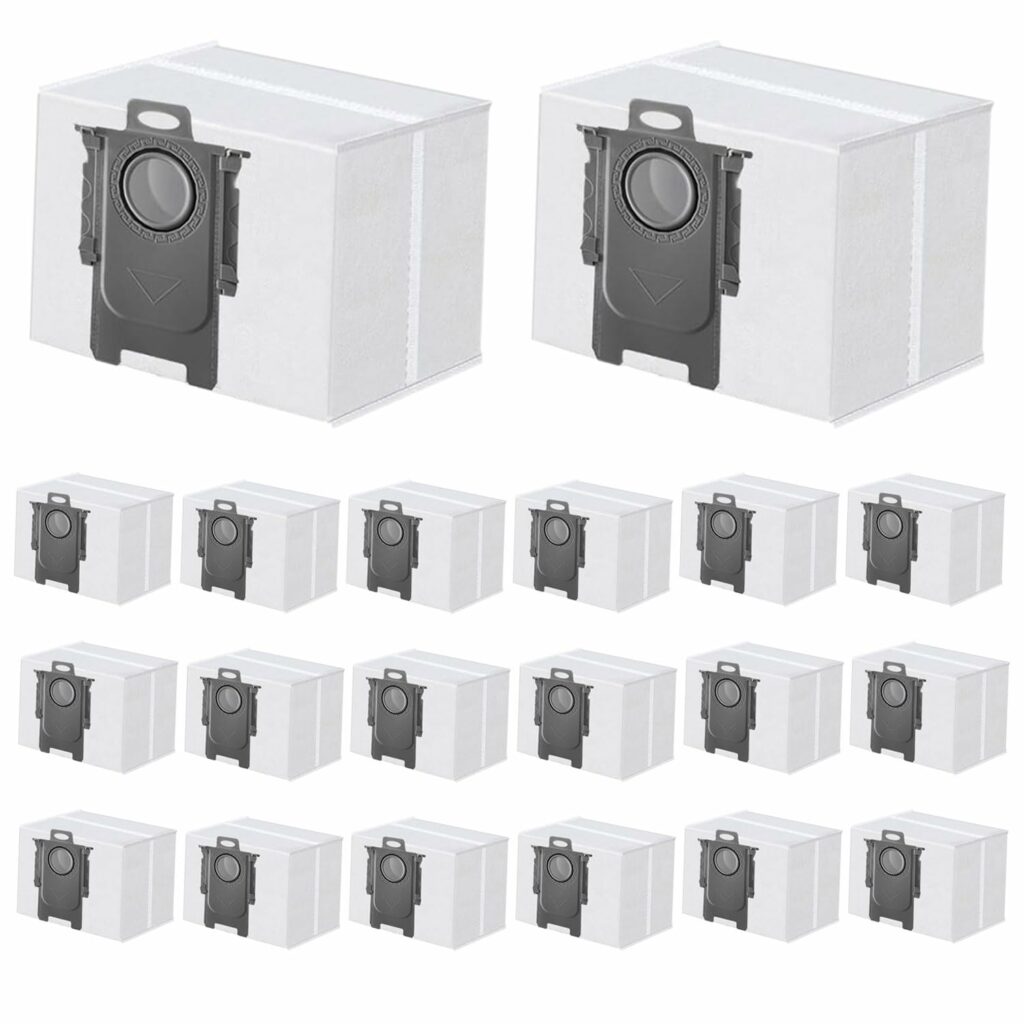 20 Pack Dust Bag Compatible with Roborock S8 Pro Ultra, S8+, Q7 Max+, Q8 Max+, Q5 Max+, Q5+, Q5 Pro+, S7 Max Ultra, S7 MaxV Ultra, Q7+ Vacuum Cleaner,3L Large Capacity Disposable Bag