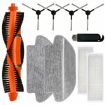 HASTHIP® 10Pcs Replenishment Kit, Replacement Parts Compatible with Xiaomi Robot Vacuum Cleaner S10, Replacement Accessories include 1 Main Brush, 2 Filter, 2 Mop Cloth, 4 Side Brush, 1 Cleaning brush
