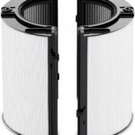 2 in 1 HEPA+Carbon Filter Compatible with Dyson HP04 TP04 DP04 PH04 HP09 TP09 HP07 TP07 HP06 TP06, H13 Grade True HEPA Replacement Filter (Black) (1)