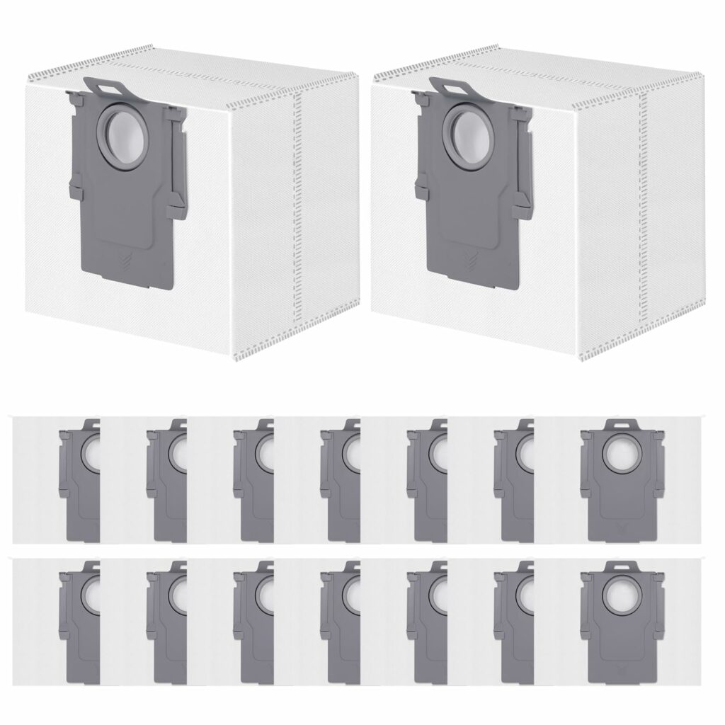 Spofan 16 Pack Dust Bags for Roborock S8 Pro Ultra, S8+, S7 Max/MaxV Ultra, Q5+, Q5 Max+/Pro+, Q5 DuoRoller+, Q7+, Q7 Max+, Q8 Max+ Robot Vacuum, 3.6L Large Capacity Disposable Replacement Bag