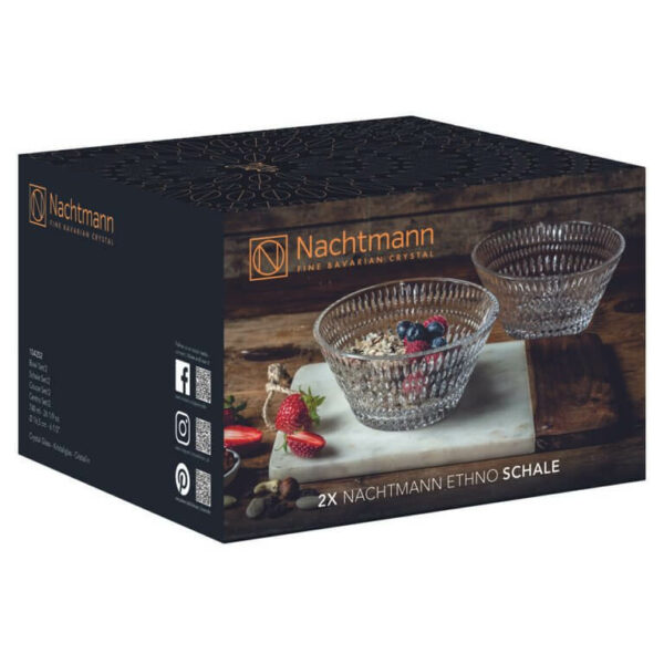 کاسه 2 پارچه ناخمن مدل Nachtmann Ethno Crystal 16 cm - تصویر 2