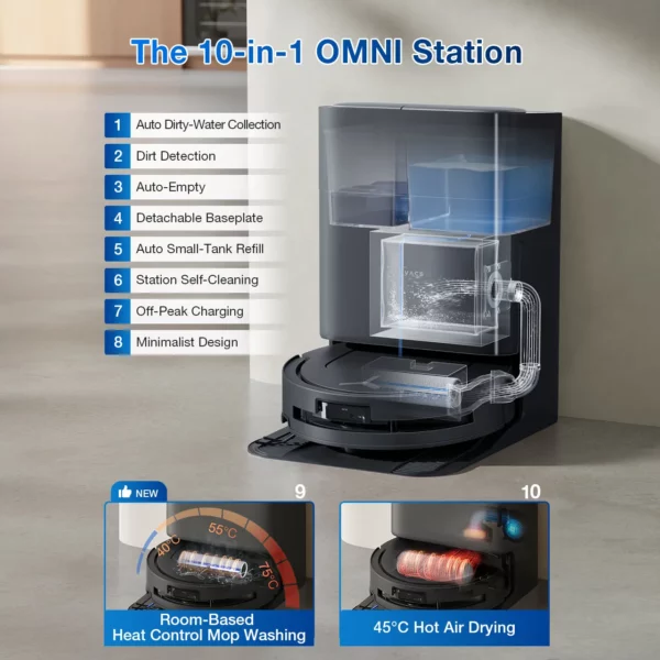 جارو رباتیک اکووکس ECOVACS DEEBOT T80 OMNI - تصویر 3
