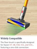 Nekuma Vacuum Attachments with Dust Detect Green Light for Dyson V7 V8 V10 V11 V15 Cordless Cleaners, Hard Floor Soft Roller Brush Head Motorhead Replacement Accessories Parts