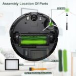 26 Pack Replacement Parts for iRobot Roomba E/i/j Series, E5 E6 E7 i2 i3 i3+i4 i4+ i6 i6+ i7 i7+ i8 i8+/Plus, 2 sets of multi-surface rubber roller brush 8 filters 8 side brushes 8 vacuum bags
