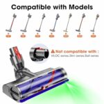 Vacuum Cleaner Replacement parts for Dyson V7 V8 V10 V11 V15 Direct Drive Head for Dyson Cordless Stick Vacuum Cleaners for hardwood floors 270° Torque Brush Head with LED Headlights