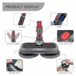 Excefore Wireless Vacuum Cleaner Wet Dry Mop Cleaning Head Floor Brush, Replacement Parts Electric Mop Head ，Compatible for Dyson V7 V8 V10 V11 V15