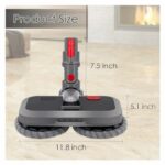 Excefore Wireless Vacuum Cleaner Wet Dry Mop Cleaning Head Floor Brush, Replacement Parts Electric Mop Head ，Compatible for Dyson V7 V8 V10 V11 V15