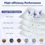 VIEWALL Pack of 10 Vacuum Cleaner Bags for Roborock Q5 Pro+/Q5+/S8 Pro Ultra/S8+/S7 MaxV Ultra/S7 Pro Ultra/ Q7 Max+/Q7+/Q8 Max+ Vacuum Cleaner Suction Station, High Capacity Vacuum Cleaner Dust Bags