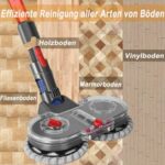 Fictezlove Electric Mop Attachment for Dyson V12 Detect Slim / V10 Slim Vacuum Cleaner, Mop Attachment for Dyson V12 Slim with Removable Water Tank and 6 Washable Mops + 1 Filling Container