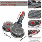 Fictezlove Electric Mop Attachment for Dyson V12 Detect Slim / V10 Slim Vacuum Cleaner, Mop Attachment for Dyson V12 Slim with Removable Water Tank and 6 Washable Mops + 1 Filling Container