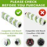 2554 2554A 2590 2593 2596 Replacement Parts for Bissell CrossWave Max and HydroSteam 35151 3515 35152 3513 3518, 3 Pack CrossWave Pet Brush Rolls 2788 and 3 Pack Filters 1866, Part 1618641 1608684