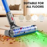 Vacuum Cleaner Replacement parts for Dyson V7 V8 V10 V11 V15 Direct Drive Head for Dyson Cordless Stick Vacuum Cleaners for hardwood floors 270° Torque Brush Head with LED Headlights