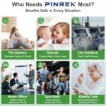 PINREK 2-Pack 2 in 1 H13 True HEPA Replacement Filter for Dyson TP04/06/07/09, HP04/06/07/09, PH03 Air Purifier & Fan – 360° Combi HEPA & Activated Carbon Pure Air for Dust Allergens Odors