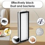(5 Pack) Qrevo Master Replacement HEPA Filters Compatible with Roborock Qrevo Master/Qrevo Slim Robot Vacuum, Filter Kit, Filters Accessories Kit, Vacuum Filter, Upright Filters, Canister Filters