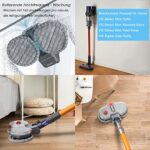 Fictezlove Electric Mop Attachment for Dyson V12 Detect Slim / V10 Slim Vacuum Cleaner, Mop Attachment for Dyson V12 Slim with Removable Water Tank and 6 Washable Mops + 1 Filling Container