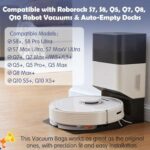 VIEWALL Pack of 10 Vacuum Cleaner Bags for Roborock Q5 Pro+/Q5+/S8 Pro Ultra/S8+/S7 MaxV Ultra/S7 Pro Ultra/ Q7 Max+/Q7+/Q8 Max+ Vacuum Cleaner Suction Station, High Capacity Vacuum Cleaner Dust Bags