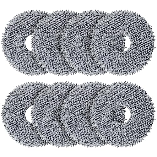 Alloytool Pack of 8 Wipes Replacement Parts for Roborock Q Revo Robot Vacuum Cleaner, Spin Cleaning Pads Replacement Accessory Set