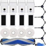 EATBALE T30 Omni Replacement Accessories Set for Ecovacs Deebot T30 Max / T30 Omni / T30 PRO Omni Robot Vacuum Cleaner, 1 x Main Brush 4 x HEPA Filters 4 x Dust Bags 4 x Mop Pads 4 x Side Brushes