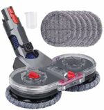 Fictezlove Electric Mop Attachment for Dyson V12 Detect Slim / V10 Slim Vacuum Cleaner, Mop Attachment for Dyson V12 Slim with Removable Water Tank and 6 Washable Mops + 1 Filling Container