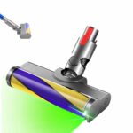 Updated Dust Detect Vacuum Attachments for Dyson V15 V11 V10 V8 V7 Cleaner, Hardwood Floor Head Soft Roller Brush Replacement Accessories Part with Optical Green Light–Enhanced Power, Speed, Lifespan