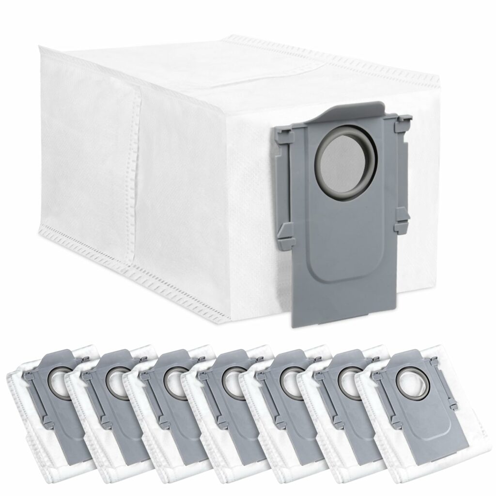 Alloytool Pack of 8 Vacuum Cleaner Bags Accessory Set for Roborock Q Revo/Qrevo Pro/Qrevo MaxV/Qrevo Curv / S8 MaxV Ultra / S8 Max Ultra Robot Suction Station, 2.7 L Large Capacity Vacuum Cleaner Bags