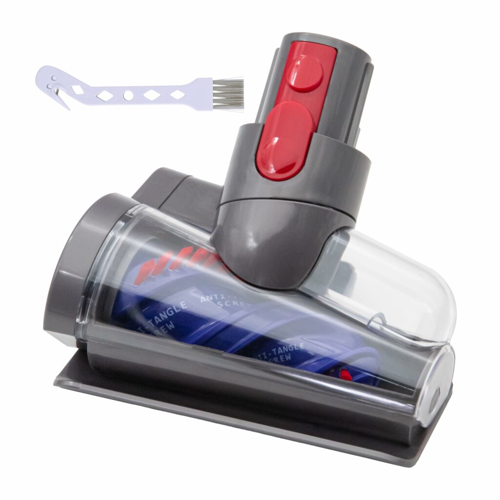 Unikstone Anti-Tangle Mini Motorized Tool Brush Head Replacement, Compatible with Dyson V7 V8 V10 V11 V15 SV10 SV11 SV12 SV14 cordless vacuums, Long Hair and Pet Hair Friendly