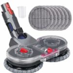 Fictezlove Electric Mop Attachment for Dyson V12 Detect Slim / V10 Slim Vacuum Cleaner, Mop Attachment for Dyson V12 Slim with Removable Water Tank and 6 Washable Mops + 1 Filling Container