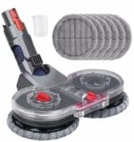 Fictezlove Electric Mop Attachment for Dyson V12 Detect Slim / V10 Slim Vacuum Cleaner, Mop Attachment for Dyson V12 Slim with Removable Water Tank and 6 Washable Mops + 1 Filling Container