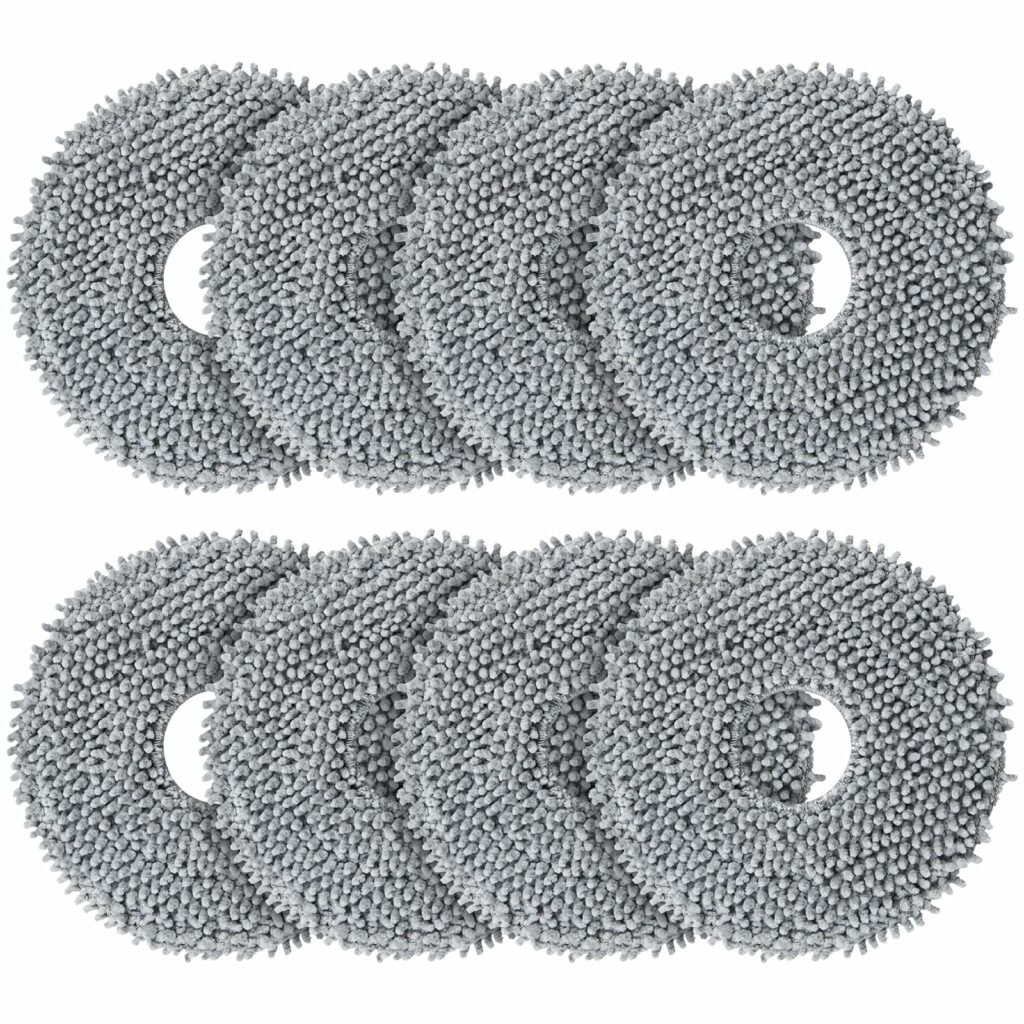 AnDongo 8 Pack Mop Pads Compatible with Roborock Q Revo/Qrevo MaxV Robot Vacuum Cleaner, Spin Cleaning Pads Replacement Accessories Set