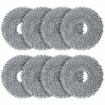 AnDongo 8 Pack Mop Pads Compatible with Roborock Q Revo/Qrevo MaxV Robot Vacuum Cleaner, Spin Cleaning Pads Replacement Accessories Set