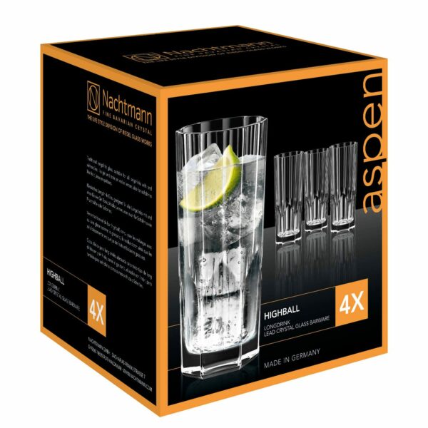 لیوان 4 پارچه ناخمن مدل Nachtmann Aspen Long Drink - تصویر 3
