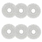 Bukela 6 Pcs Mop Pad Replacement Accessories, Mop Pad for ECOVACS DEEBOT X2 Omni/ T20 Omni/ T10 Omni/ X1 Omni/ X1 Turbo/T30 Pro/T30S Comb/ T30S,for Yeedi M12 Pro+ Vacuum Cleaner, T30S