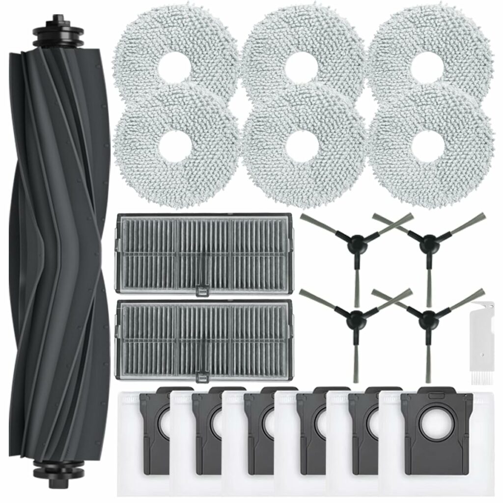 SpeHiate Accessories for Dreame L10s Pro Ultra Heat Robot Vacuum Cleaner, Replacement Parts Kit 1 Main Brush, 6 Wipes, 6 Dust Bags, 2 HEPA Filters, 4 Side Brushes