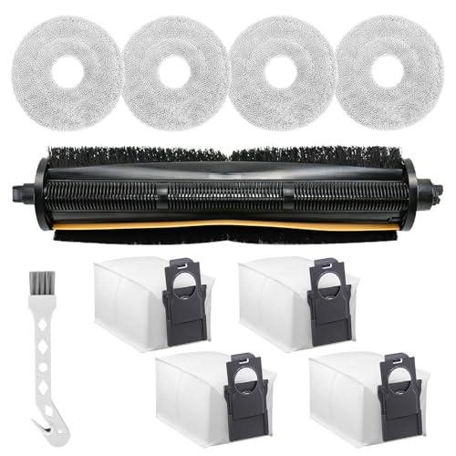 Pack of 10 accessories for Dreame X40 Ultra Complete, includes 1 brush, 4 dust bags, 4 rags, 1 small white brush