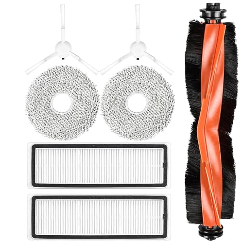 Accessories for Xiaomi X20+ / X10 Plus Robot Vacuum Cleaner, Replacement Parts 2 Mop Pads, 1 Main Brush, 2 Side Brushes, 2 HEPA Filters, Pack of 7