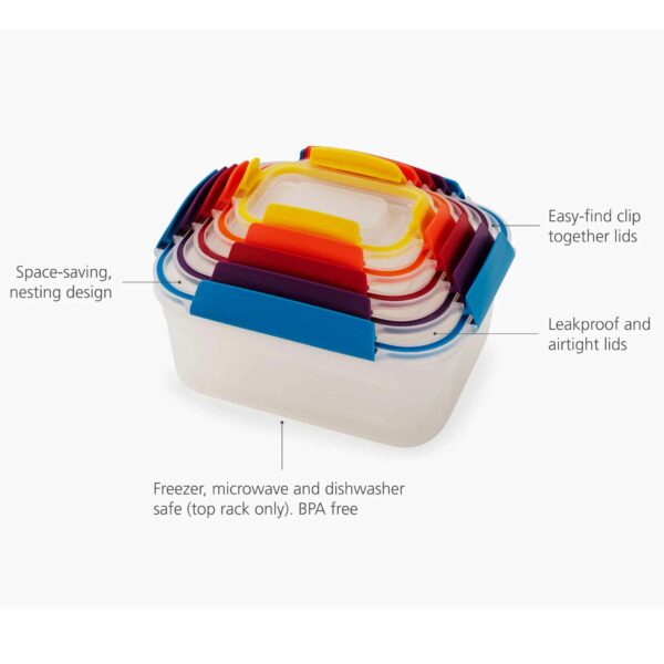 ظرف نگهدارنده جوزف جوزف مدل JOSEPH JOSEPH Nest Color  بسته 5 عددی - تصویر 9